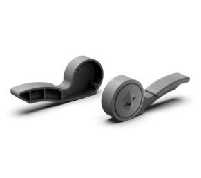 Stratasys SAF PA12 anyagból nyomtatott ülésállító kar.